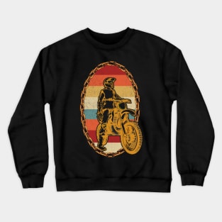 Dirt Bike Motocross Motorcycle Vintage Retro Gift Crewneck Sweatshirt